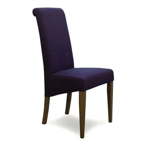 2 x Roma Purple Fabric Dining Chair