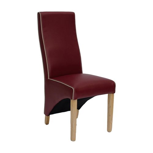 2 x Wayne Bone Contrast piping Monza Matt Ruby Dining Chair