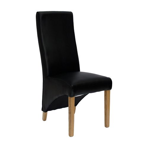 2 x Wayne Matt Noir Bonded Leather Dining Chair