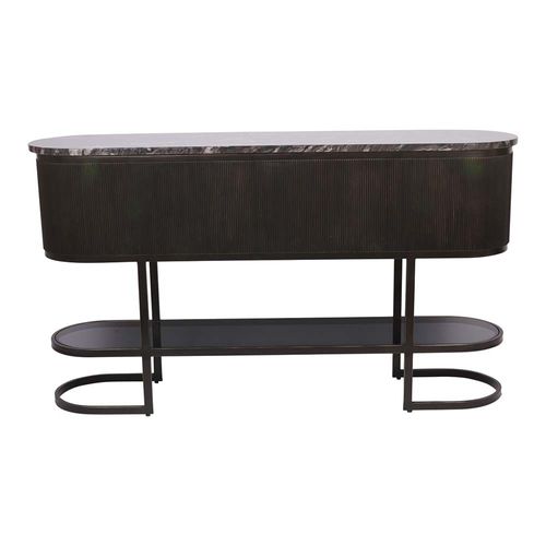 Libra Belvedere Black Oval Console Table