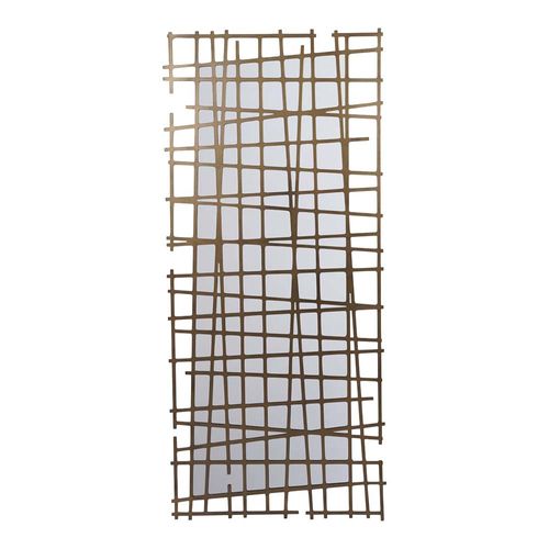 Libra Lattice Brass Wall Decor Mirror