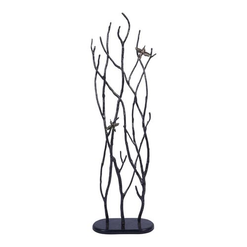 Libra Decorative Black Branches and Birds Screen Sculpture