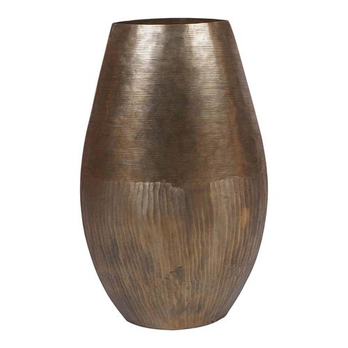 Libra Southwold Antique Brass Textured Oval Vase - 51cm