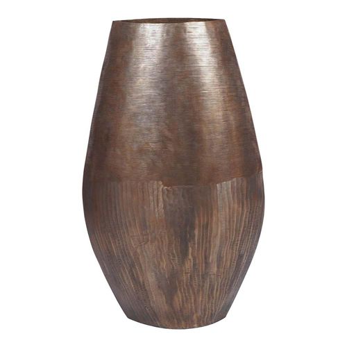 Libra Southwold Antique Brass Textured Oval Vase - 59cm