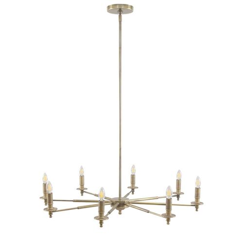 Libra Blythe 8 Light Brass Chandelier