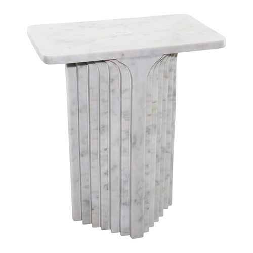 Libra Ravello White Marble Side Table