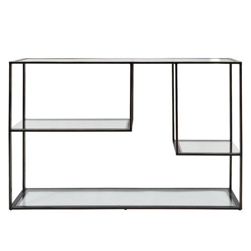 Libra Deveraux Glass and Bronze Console Table