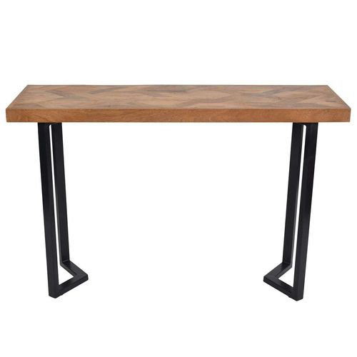 Libra Marston Geometric Mango Wood Large Console Table