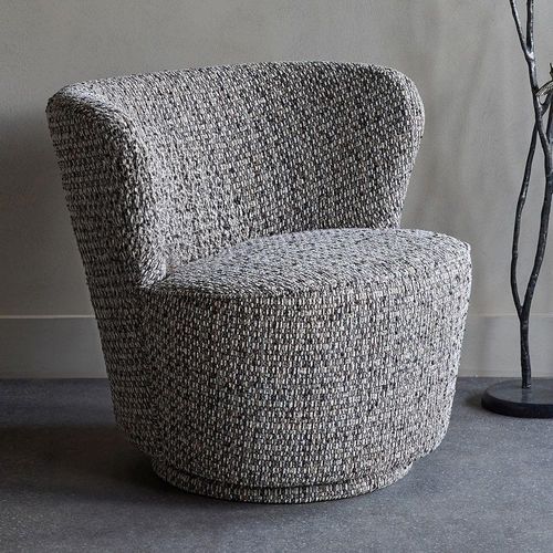 Libra Roehampton Mocha Fabric Swivel Accent Chair