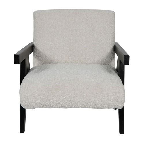 Libra San Diego Cream Boucle Fabric Armchair
