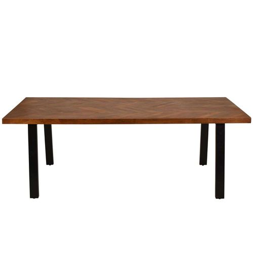 Libra Burnham Herringbone Wooden 8 Seater Dining Table - 220cm