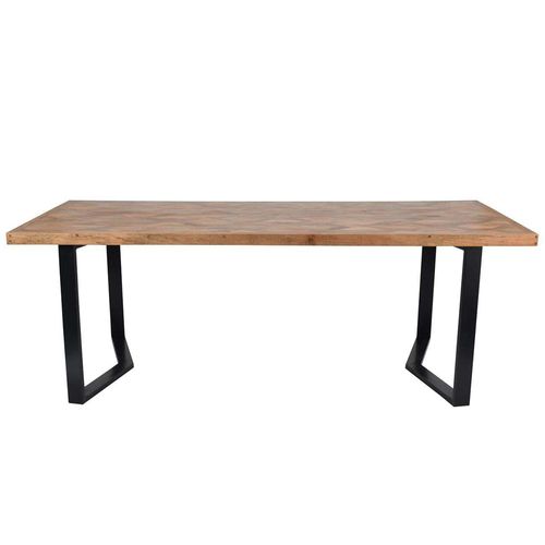 Libra Marston Geometric Wooden 8 Seater Dining Table - 220cm