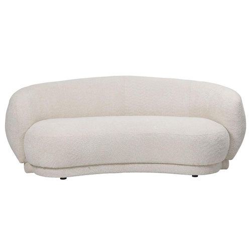 Libra Waverley Cream Boucle Fabric Curved 2 Seater Sofa