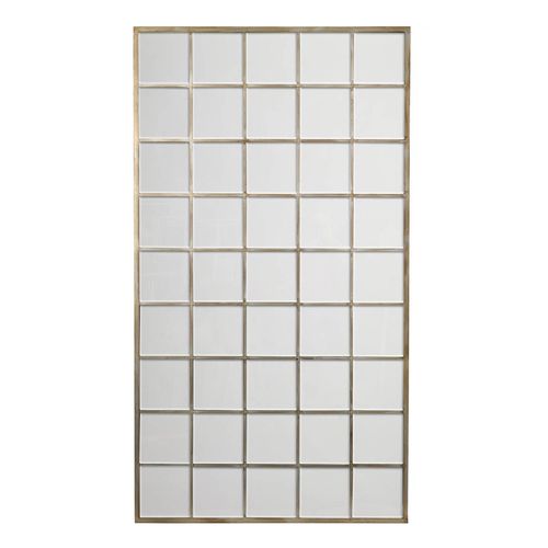 Libra Blakely Antique Gold Window Mirror - 100cm x 180cm