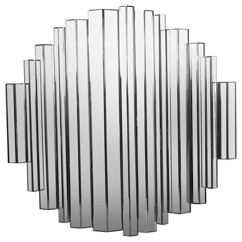 Libra Crystalline Effect Embossed Edges Wall Mirror - 120cm x 120cm