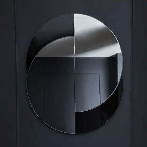 Libra Eclipse Clear and Black Wall Mirror - 90cm x 110cm