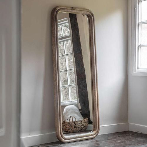 Libra Leon Natural Mango Wood Cheval Mirror - 70cm x 170cm