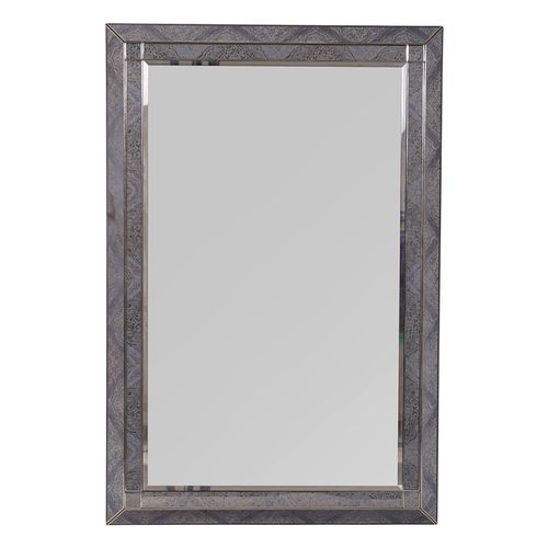 Libra Mandala Pattern Smoked Wall Mirror - 60cm x 90cm