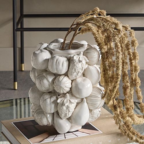 Libra Orchard Ivory Ceramic Large Vase