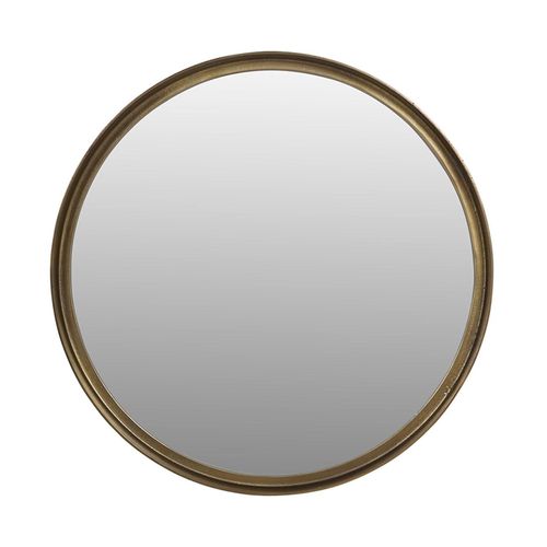 Libra Oslo Antique Brass Round Wall Mirror - 80cm x 80cm
