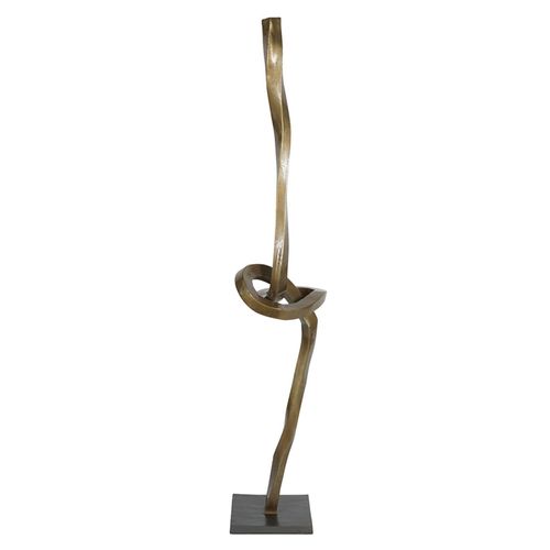 Libra Charlie Antique Brass Metal Abstract Sculpture