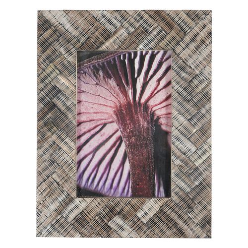 Libra Herringbone Rustic Brown and Bronze Photo Frame