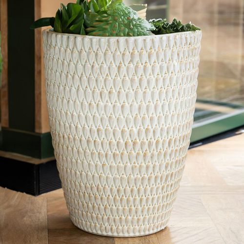 Libra Mediterranean Cream Ceramic Medium Planter