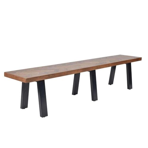 Libra Burnham Herringbone Wooden Dining Bench