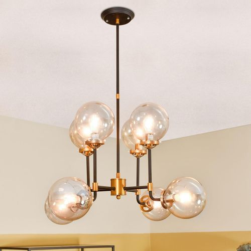 Libra Mercer Glass and Metal Bubble Chandelier