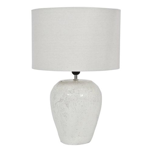 Libra Speckle White Ceramic Table Lamp