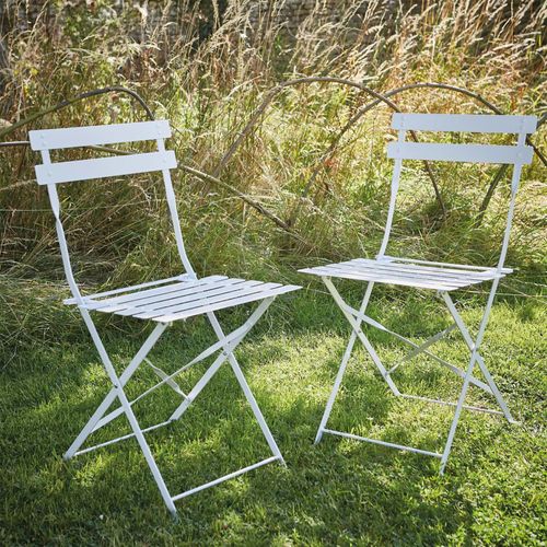 Rive Outdoor Droite Bistro Chairs Set of 2 Chalk