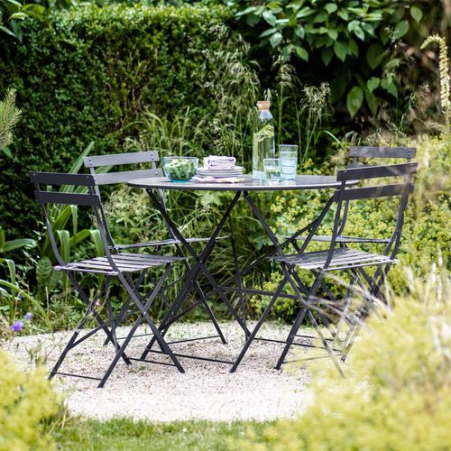 Rive Outdoor Droite Bistro Set Large Carbon