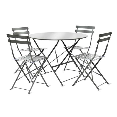 Rive Outdoor Droite Bistro Set Large Silver