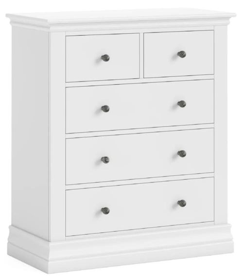 Bordeaux White 2+3 Drawer Chest