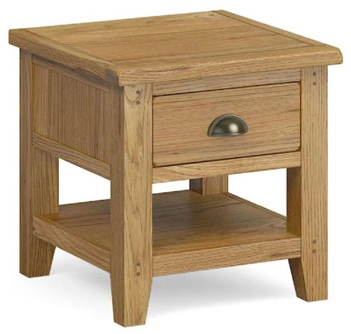 Burford Oak 1 Drawer Lamp Table