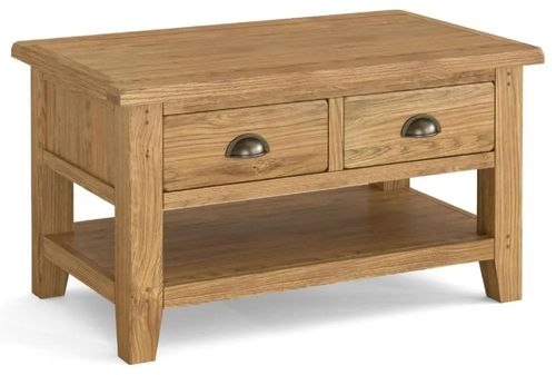 Burford Oak 2 Drawer Coffee Table