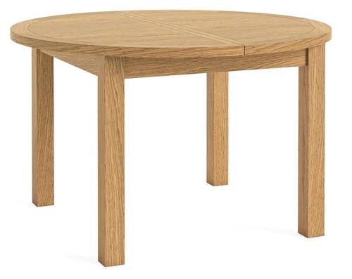 Burford Oak 4-6 Seater Round Extending Dining Table - 120cm-160cm