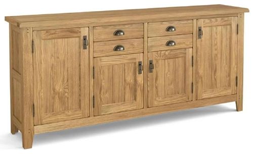 Burford Oak Large 4 Door Sideboard
