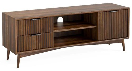Harley Fluted Dark Wood 150cm TV Unit