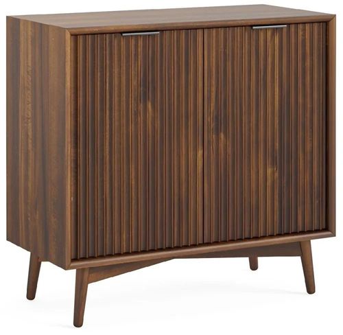 Harley Fluted Dark Wood 2 Door Cupboard