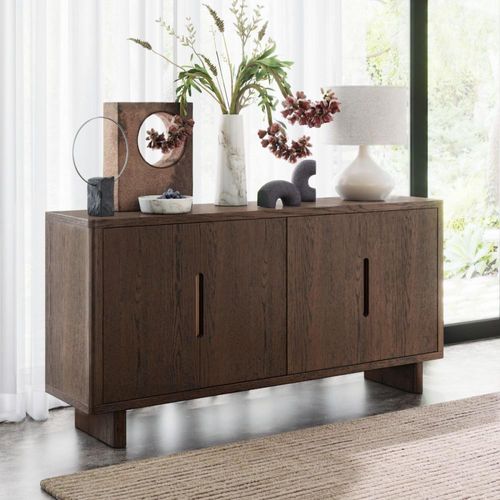 California Dark Oak 4 Door Large Sideboard - 160cm