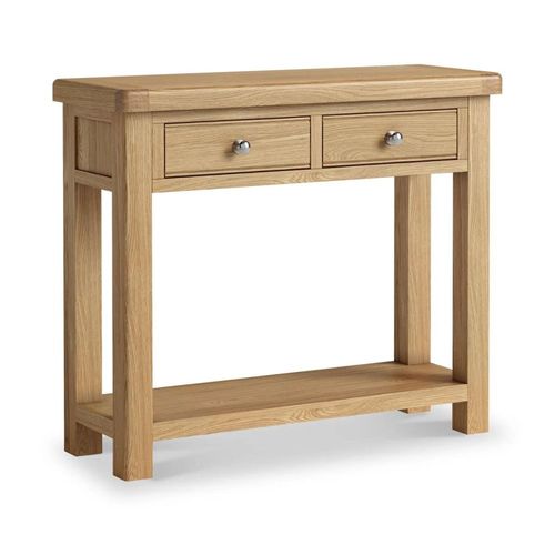 Normandy Oak 2 Drawer Console Table