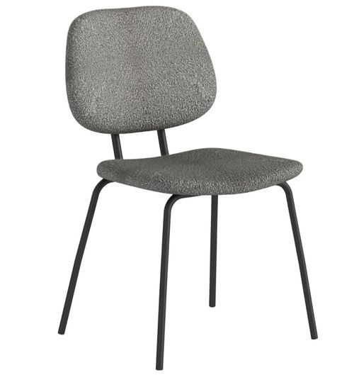2 x Soho Florence Grey Boucle Fabric Dining Chair