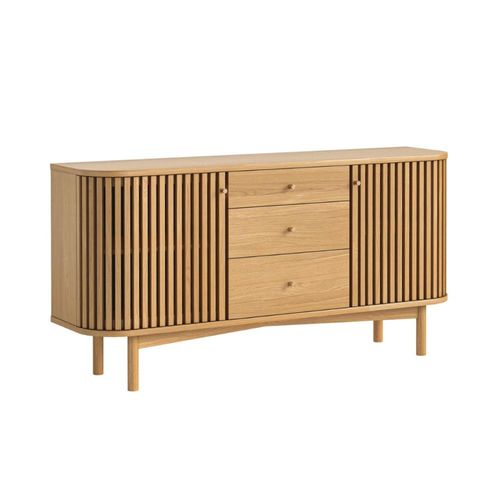 Soho Oak 2 Door Slatted Sideboard - 140cm