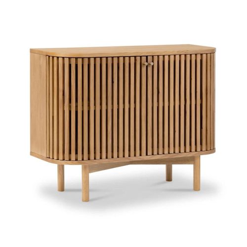Soho Oak 2 Door Slatted Small Sideboard