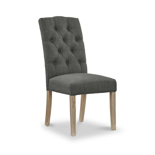 2 x Salcombe Chelsea Charcoal Fabric Dining Chair