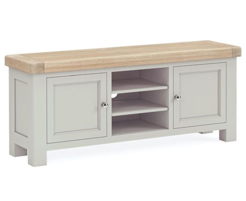 Salcombe Grey Oak 140cm Storage TV Unit