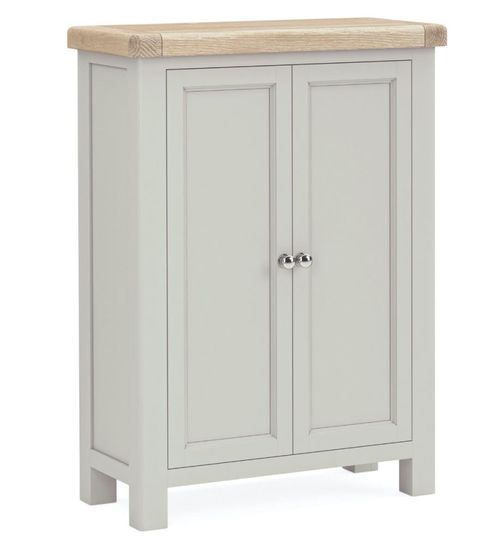 Salcombe Grey Oak 2 Door Shoe Cabinet