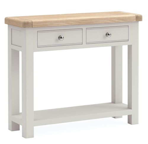 Salcombe Grey Oak 2 Drawer Console Table