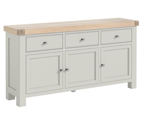 Salcombe Grey Oak 3 Door Large Sideboard